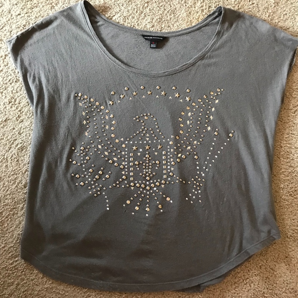 Rock and republic diamond eagle shirt!
